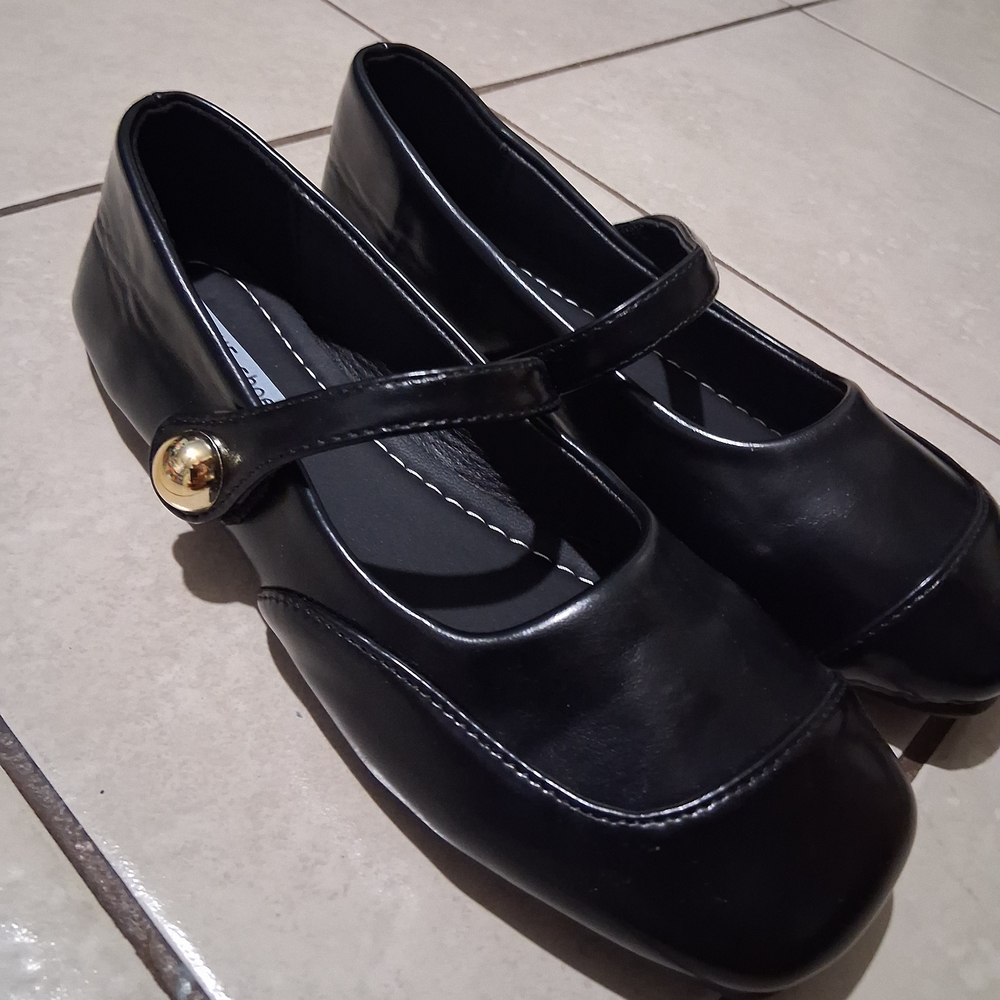Black Mary Jane Flats